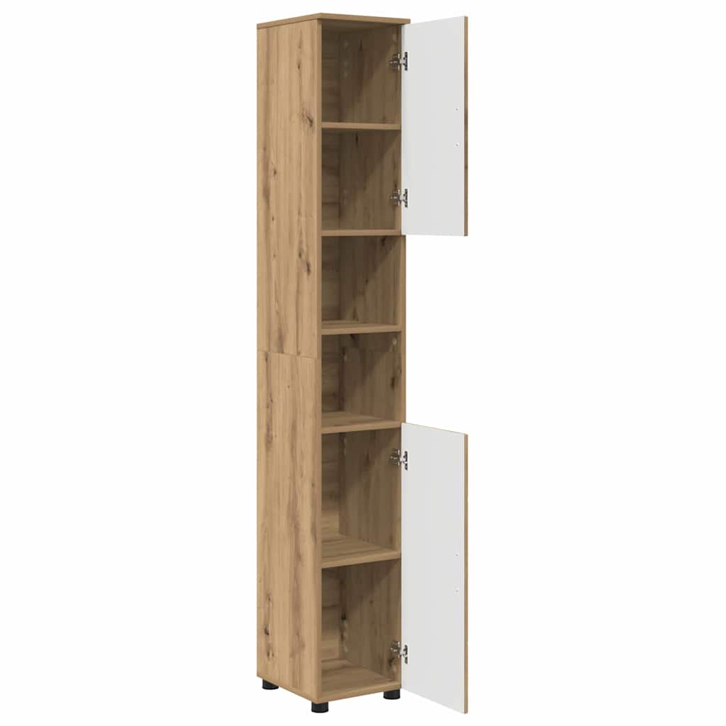 Bad hoher Schrank Artisan-Eiche 30 x 35 x 192 cm Holzwerkstoff